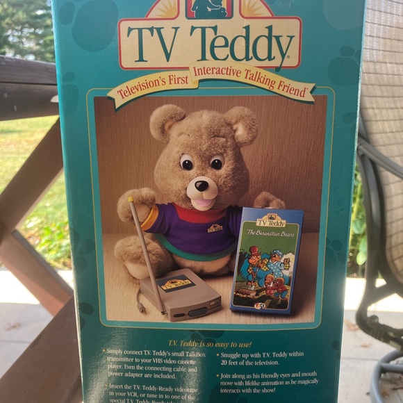 Vintage TV Teddy Interactive Bear | VCR/VHS included | 1993 - Picture 3 of 5